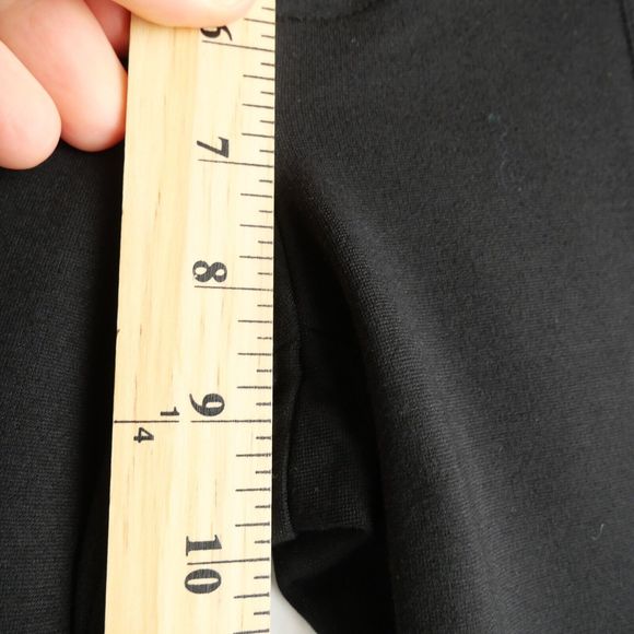 VINCE Pants 4 Pleated Trouser Skinny Mid Rise Zip Pockets Viscose Ponte Black - Picture 9 of 10